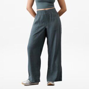 Athleta Retreat Linen High Rise Wide Leg Pant - NWOT